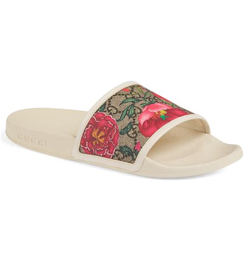 gucci floral slides cheap|gucci floral slides nordstrom.